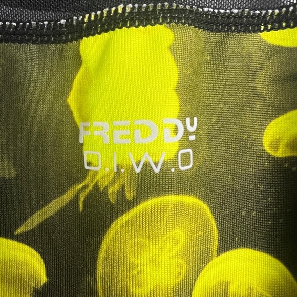 FREDDY D.I.W.O. Women's M Superfit Tank Top In Black & Yellow Athletic Gym Yoga - Picture 6 of 9